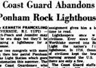 Pomham Rocks Harbor Lighthouse Newspaper Articles